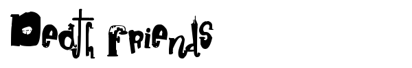 Death Friends font preview
